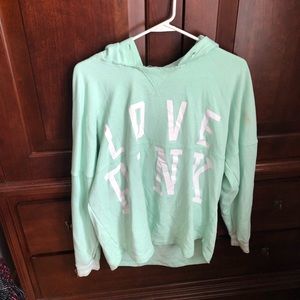 PINK Seafoam Green Oversized Lounge Hoodie